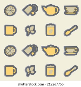 seamless background with accessories for tea