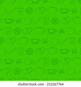 seamless background with accessories for tea