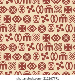 seamless background with adinkra symbols