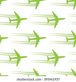 Seamless background with aircrafts
