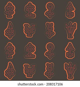 Seamless background with alchemical symbols