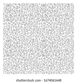 Seamless background with alphabet. Hand-drawn. Vector background used for school, fabrics, prints and others.