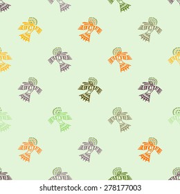 Seamless background with American Indians relics dingbats characters for your design