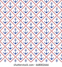 Seamless background with anchor.