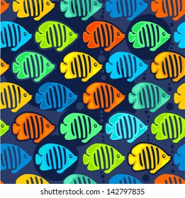Seamless background, angel fish