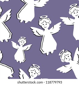 seamless background with angels
