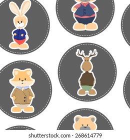 Seamless background with animals.