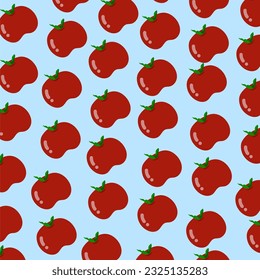 seamless background with apple and cherry for graphic and vector apple