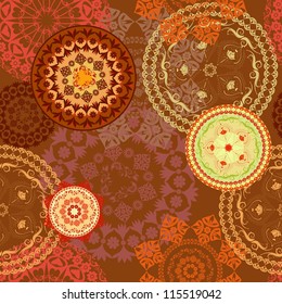 seamless background with arabesques retro