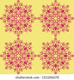 Seamless background in arabic or oriental style. Mandala ornament. Vintage multicolor pattern in turkish style. Hand drawn background. Islam, Arabic, Indian, Ottoman motifs