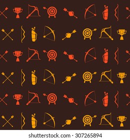 Seamless background with archery for your design