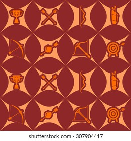 Seamless background with archery for your design