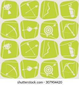Seamless background with archery for your design