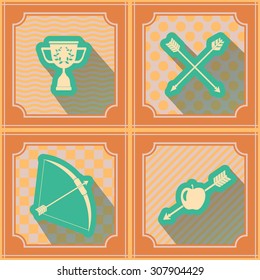 Seamless background with archery for your design