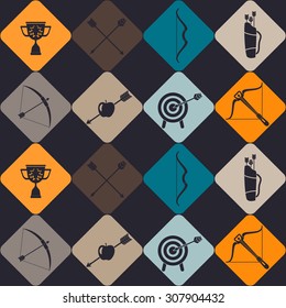 Seamless background with archery for your design