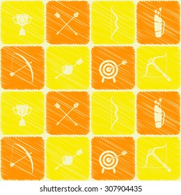 Seamless background with archery for your design