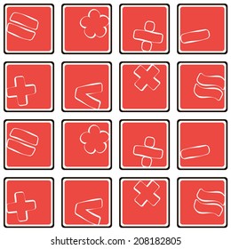 Seamless background with arithmetic symbols