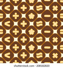 Seamless background with arithmetic symbols