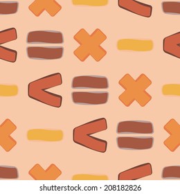 Seamless background with arithmetic symbols