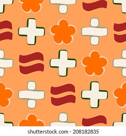 Seamless background with arithmetic symbols