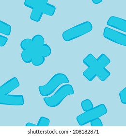 Seamless background with arithmetic symbols