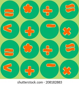 Seamless background with arithmetic symbols