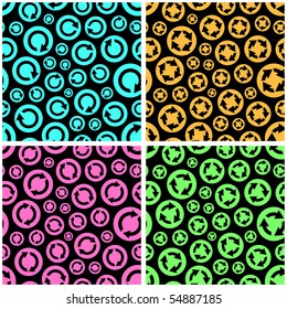 Seamless background with arrows. Vector set.