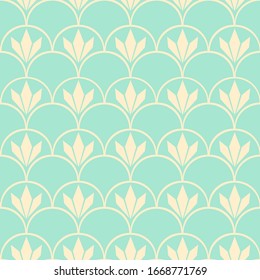 seamless background in art deco style vintage pattern. multi-color geometric ornament great gadsby style cool retro print for textile fabric. wallpaper vector illustration.