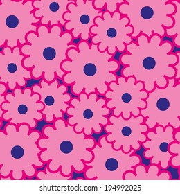 Seamless background with art flowers