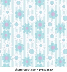 Seamless background with art flowers