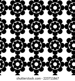 Seamless background with art flowers