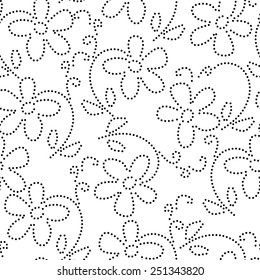 Seamless background with art flowers