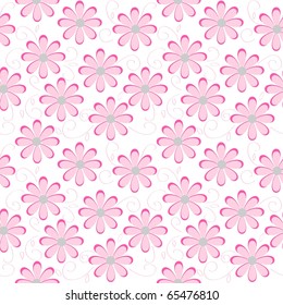 Seamless background with art flowers
