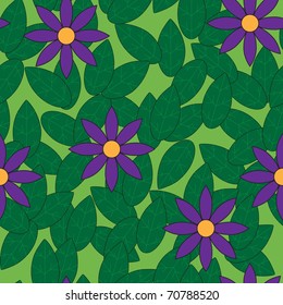 Seamless background with art flowers