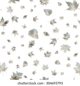 Seamless background with art leafs art orange seamless background Autumn Leaves