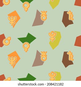 seamless background with the astronomical symbols