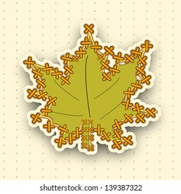 Seamless background with autumn leaves.