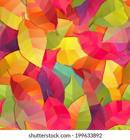 Seamless background - autumn leaves