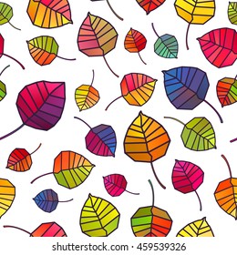 Seamless background - autumn leaves