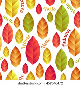 Seamless background - autumn leaves