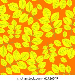 Seamless background with autumn  leaves