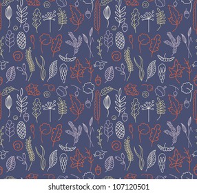 Seamless background with autumn leaves #3