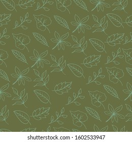 Seamless Background. Autumn Leaves Pattern texture