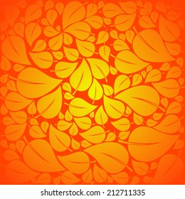 Seamless Background with autumn leaves. vector illustration 