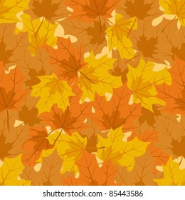 Seamless background from autumn maple leaves