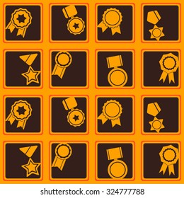 Seamless background with awards symbols for your design