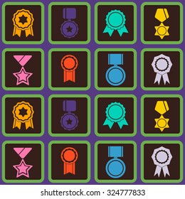Seamless background with awards symbols for your design