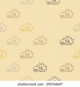 Seamless background with Aztec calendar Day glyphs for your design