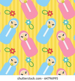 seamless background with babies
