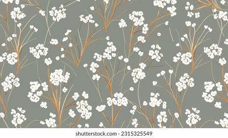 seamless background with babys breath flower 09